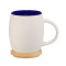 Tasse en céramique Hearth avec couvercle/sous-verre en bois 15oz