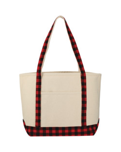Fourre-tout bateau en coton Buffalo Plaid 18oz
