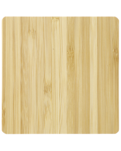 Tapis de chargement sans fil en bambou avec deux sorties