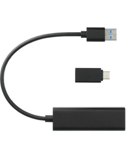 Hub USB 3.0 à 4 ports en aluminium avec adaptateur de type C