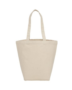 Fourre-tout d'épicerie en toile de coton à chevrons 7oz