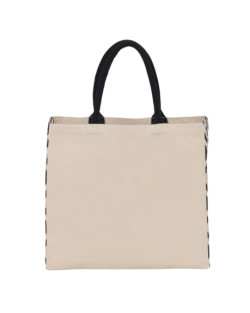 Cabas en coton à soufflet en diamant