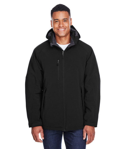 Manteau pour homme à extérieur doux de trois couches de molleton contrecollées Glacier de North EndMD avec capuchon amovible