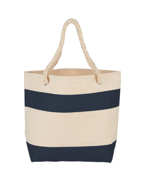 Fourre-tout en toile de coton avec poignée en corde de 16 oz