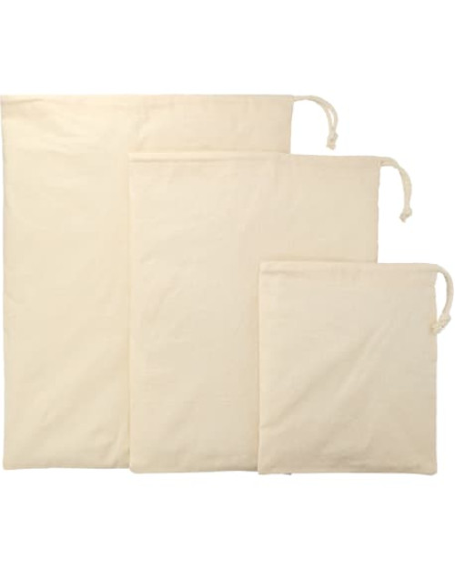 5 onces. Pochettes de voyage en coton 3 pièces