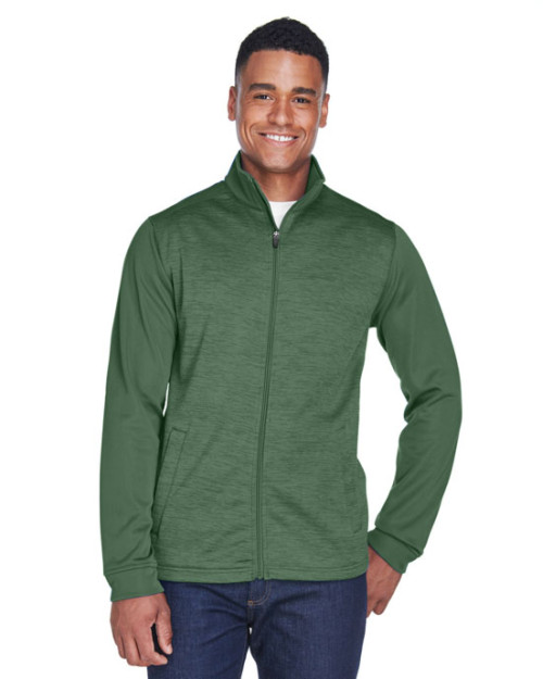 Manteau pour homme Newbury en molleton à motif mélangé avec blocs de couleur et fermeture pleine longueur de Devon & JonesMD